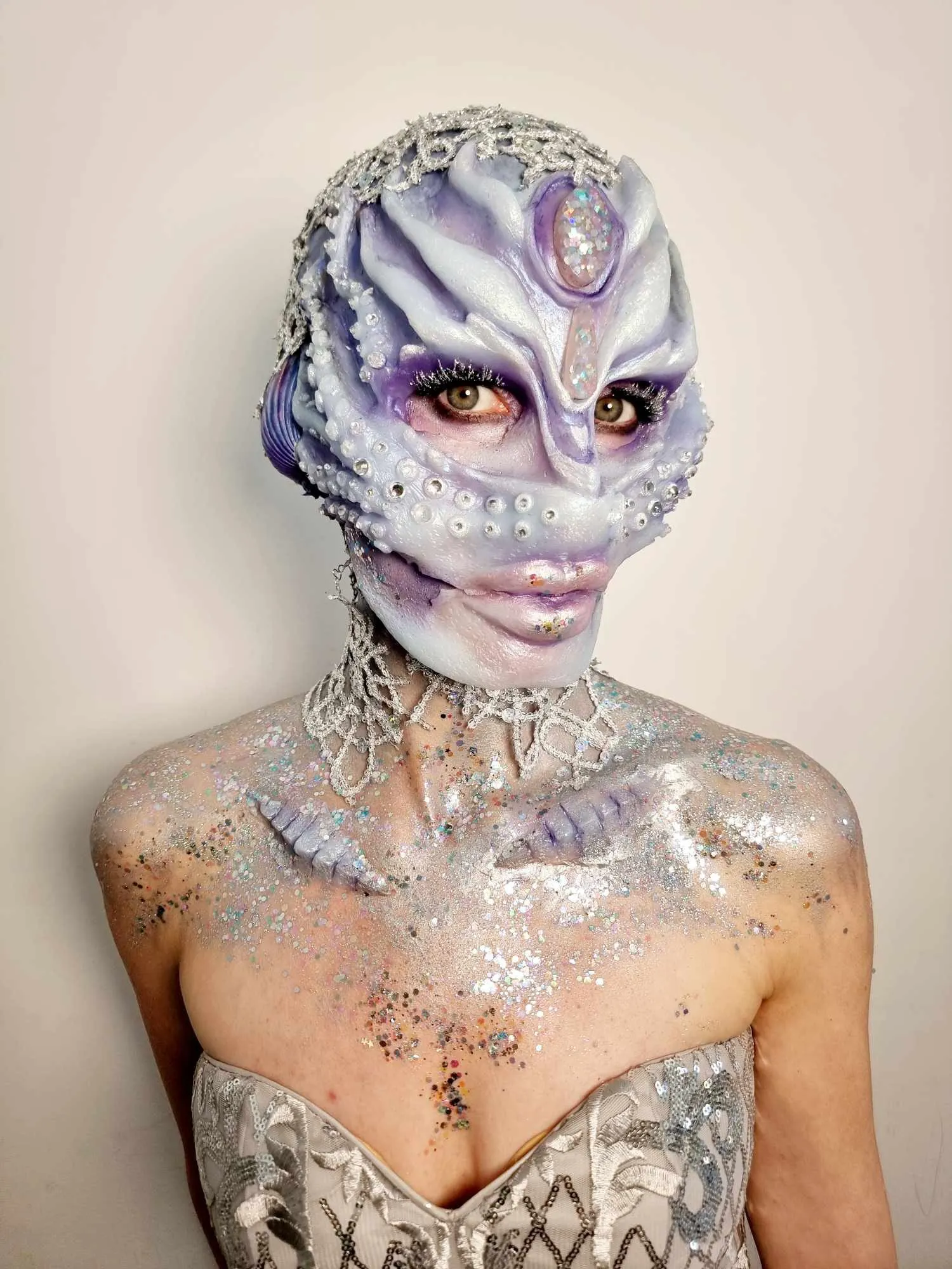 Reptilian alien prosthetic