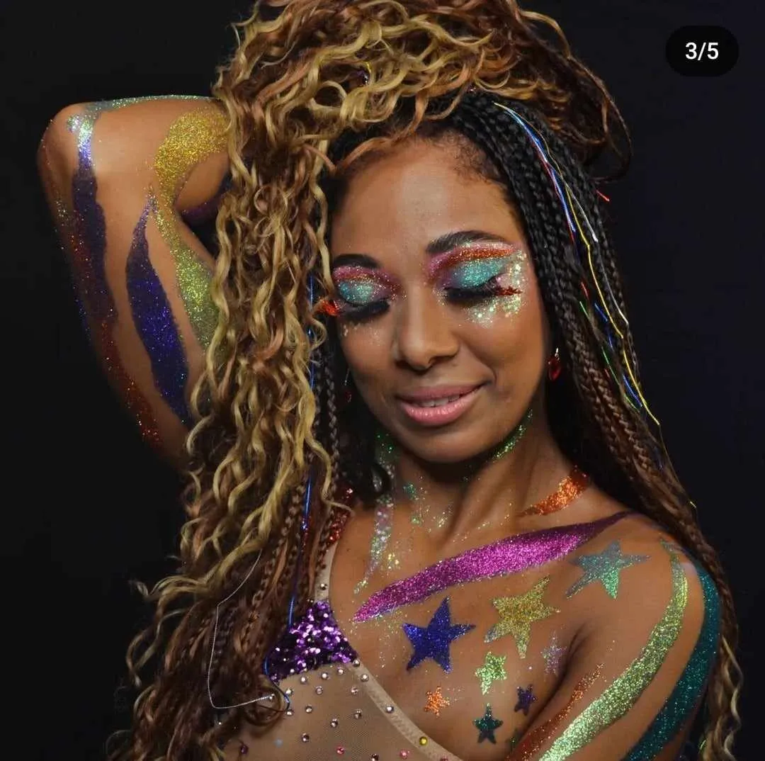 Glitter body art